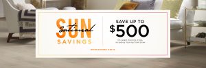 Sun sational savings banner | The Carpet Stop